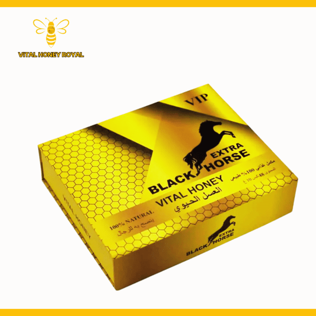 Black Horse Extra Vital Honey Malaysian Honey One Box with 48 Sachets