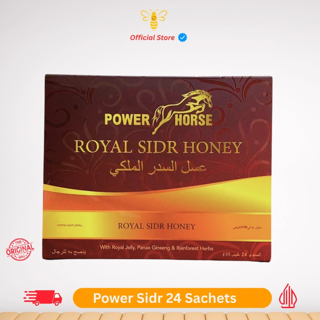 Power Horse Royal Sidr Malaysian Honey One Box with 24 Sachets