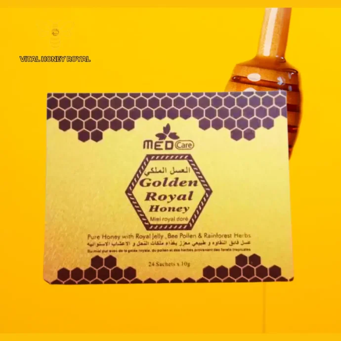 Golden Royal Honey Med Care Malaysian Honey One Box With 12 sachets - Image 2