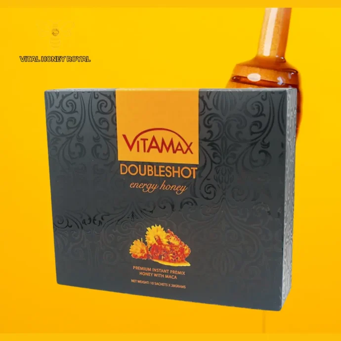 Vitamax Doubleshot Energy Malaysian Honey - Honey With Maca One Box with 10 Sachets - Image 2