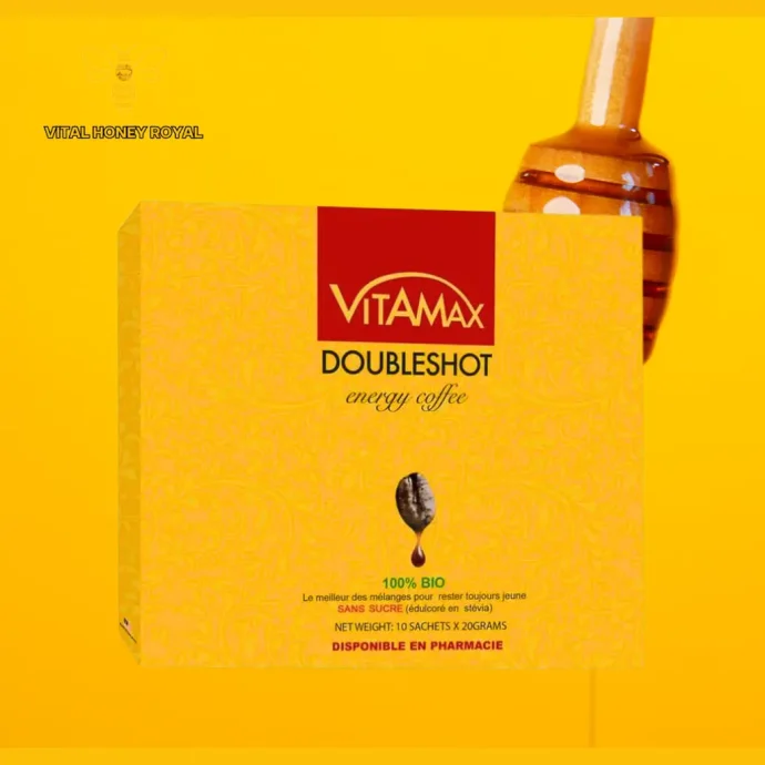 Vitamax Doubleshot Energy Malaysian Honey Coffee With Maca One Box with 10 Sachets - Image 2