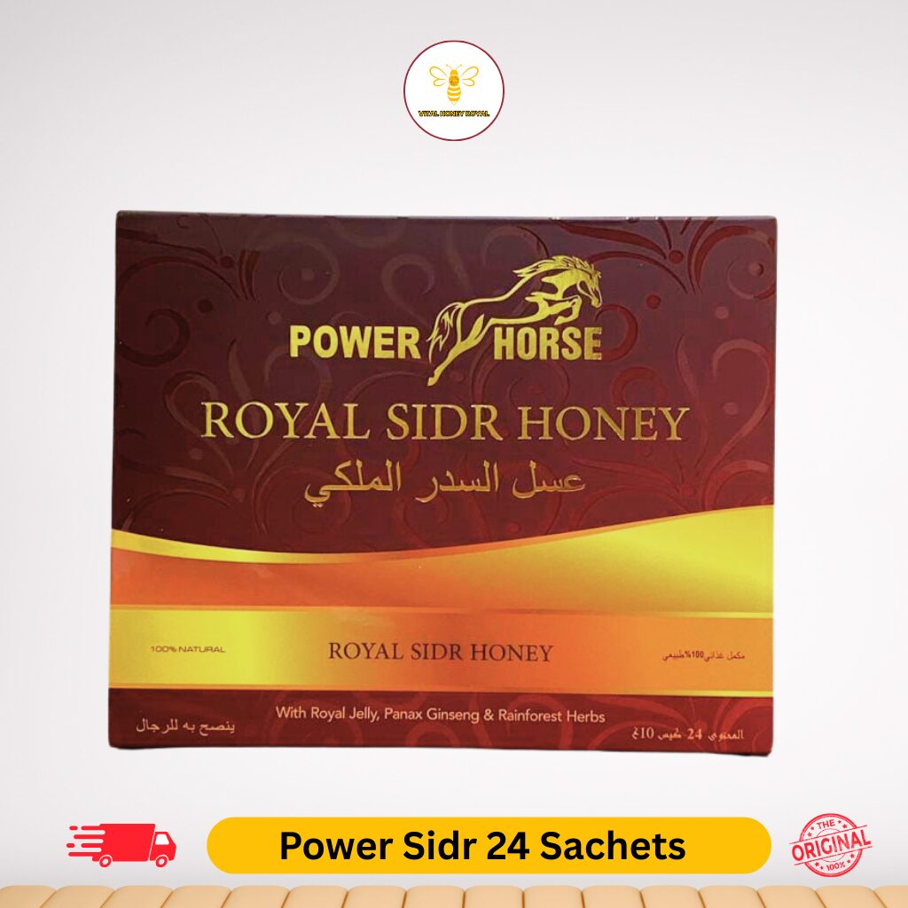 Power Horse Royal Sidr Malaysian Honey One Box with 24 Sachets