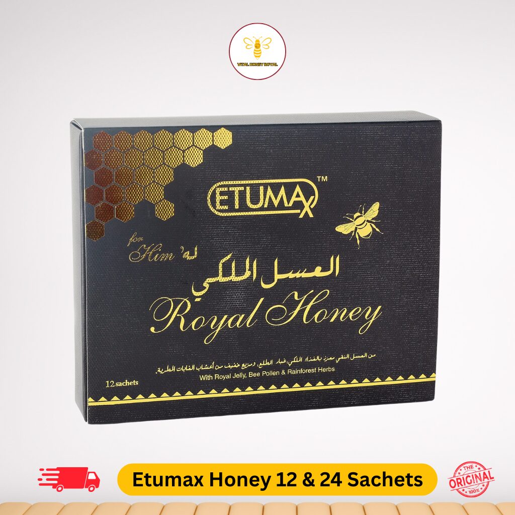 Etumax Royal Honey Malaysian Honey one box with 12 & 24 Sachets