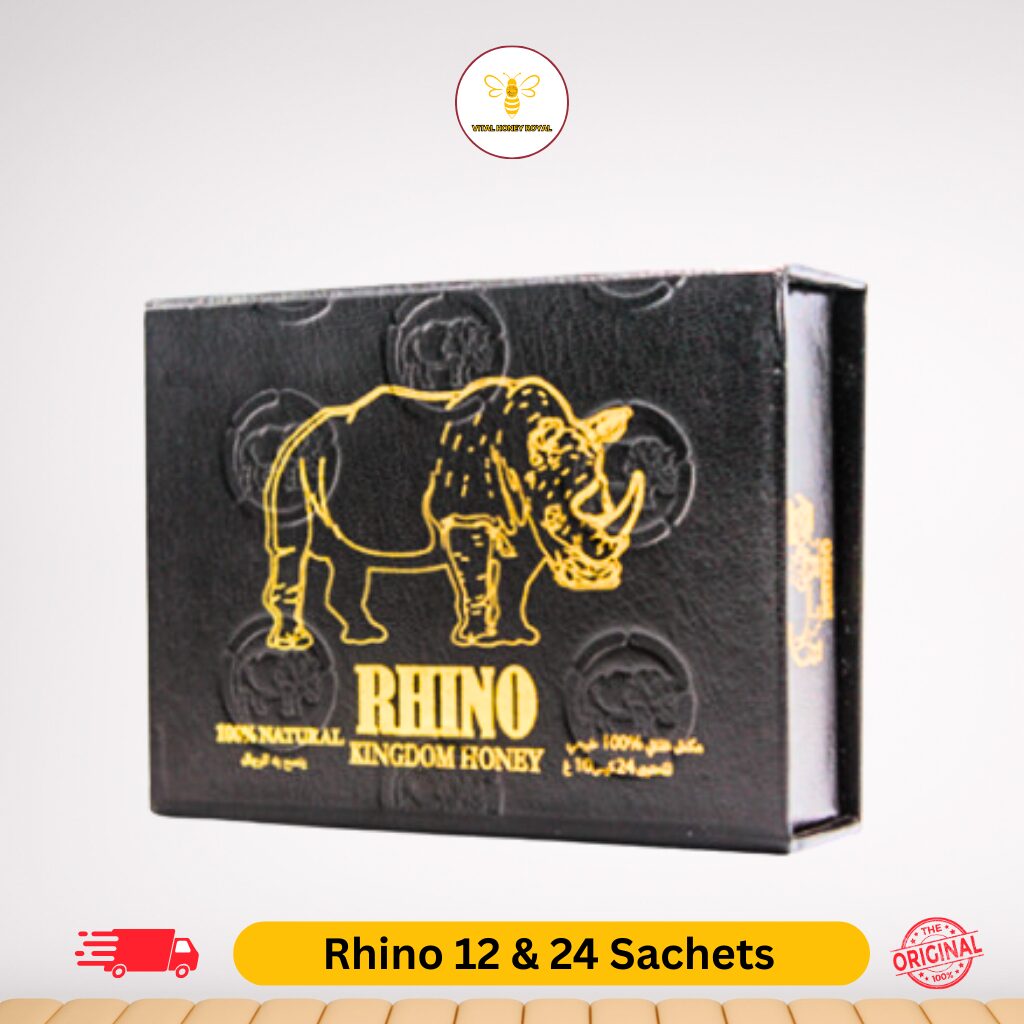 Rhino Kingdom Honey Malaysian Honey one box with 12 & 24 sachets