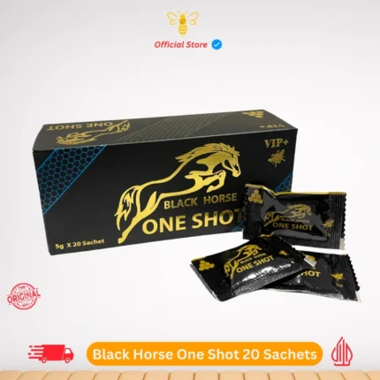 Black Horse One Shot Original Malaysian Vital Honey 20 Sachets*5g