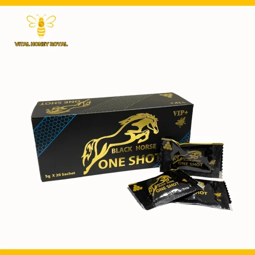 Black Horse One Shot Original Malaysian Vital Honey 20 Sachets*5g